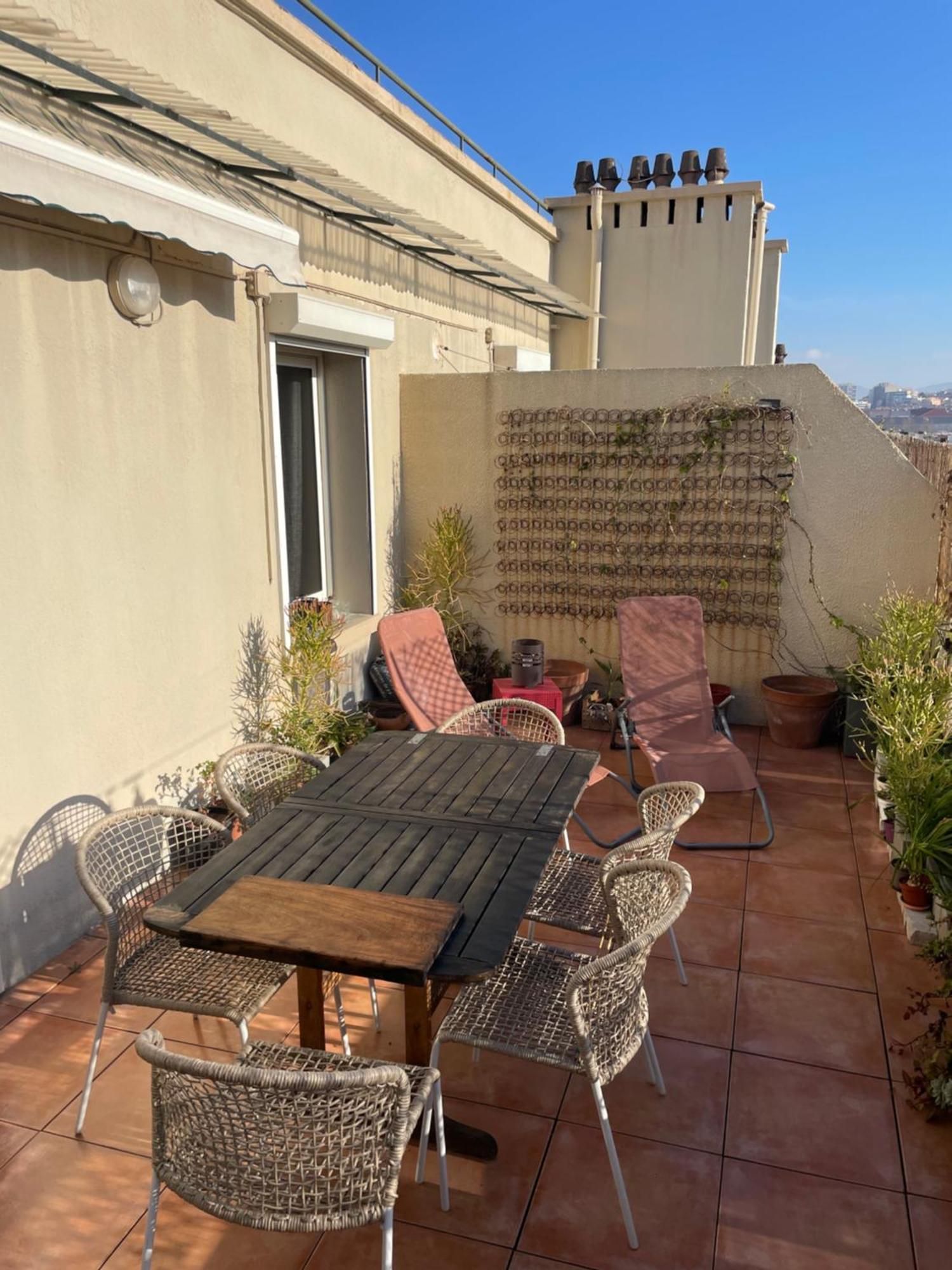Appart entier terrasse living 2 chambres gare Saint-Charles Marseille Extérieur photo
